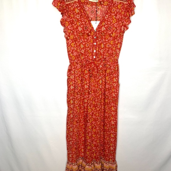 Spell & The Gypsy Collective Dahlia Red Jumpsuit S - Picture 2 of 8